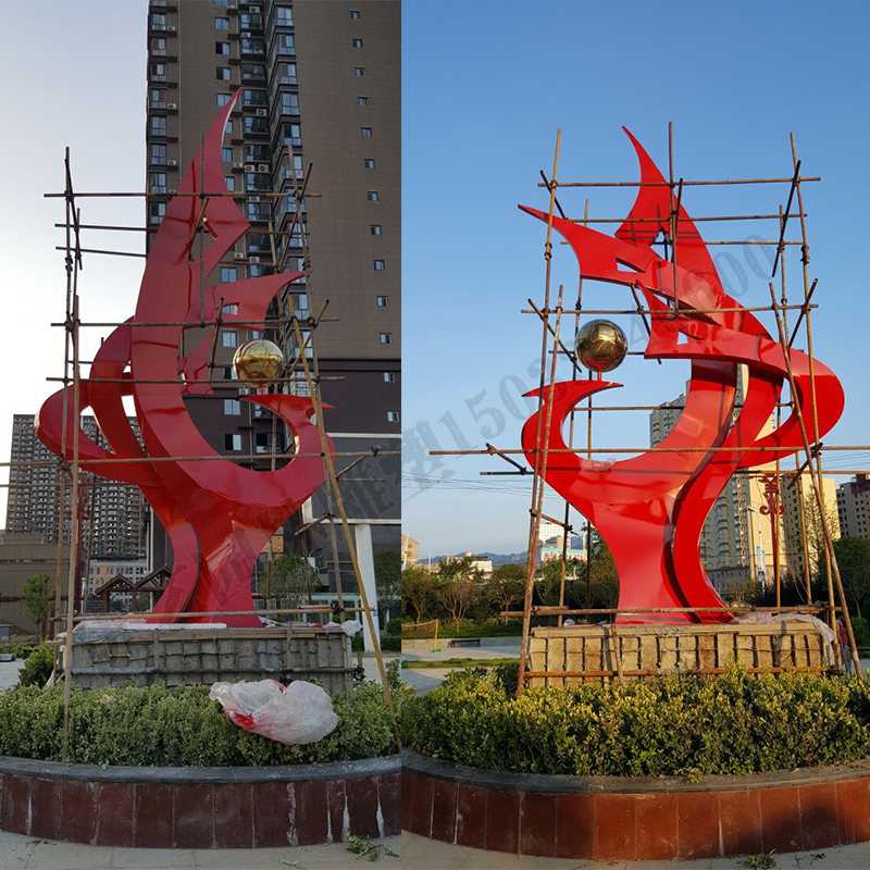 大型不銹鋼雕塑，不銹鋼鳳凰雕塑，小區(qū)不銹鋼景觀雕塑